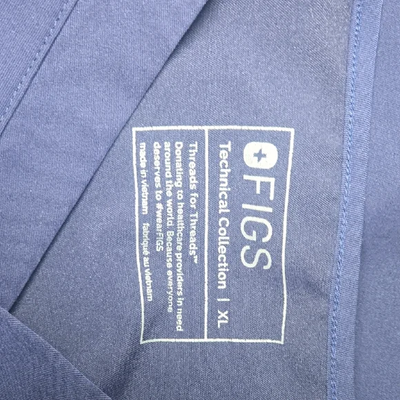 Men's Figs Blue Short Sleeve Tee - Picture 4 of 5